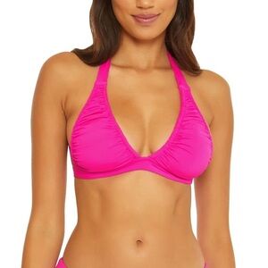 Becca Santorini Amari Halter Bikini Top Small NWT